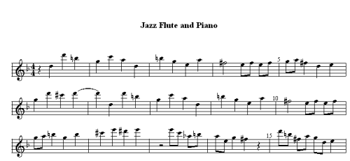 flute part for print or practice